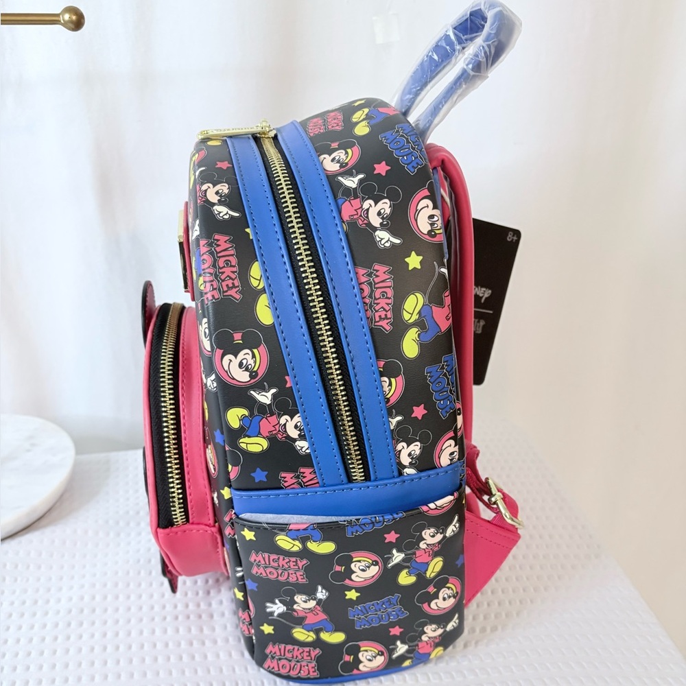 NWT LOUNGEFLY Disney Mickey Mouse Kids Backpack - Picture 7 of 8